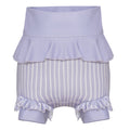 Culotte couche en néoprène - Volants - Lavande - Rayé